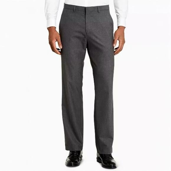 NWT Calvin Klein Straight Fit Suit Dress Pants Charcoal Grey 36x32 36W 32L New - Picture 1 of 6